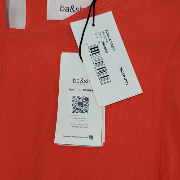 NWT ba&sh Mini Cutout Dress Orange L - Picture 2 of 5